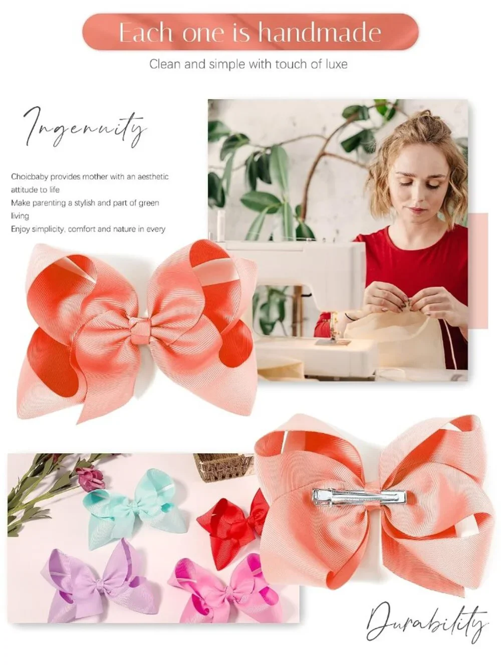28pcs 6 Inch Hair Bows for Girls Large Hair Bows with Alligator Clips Toddler Ha